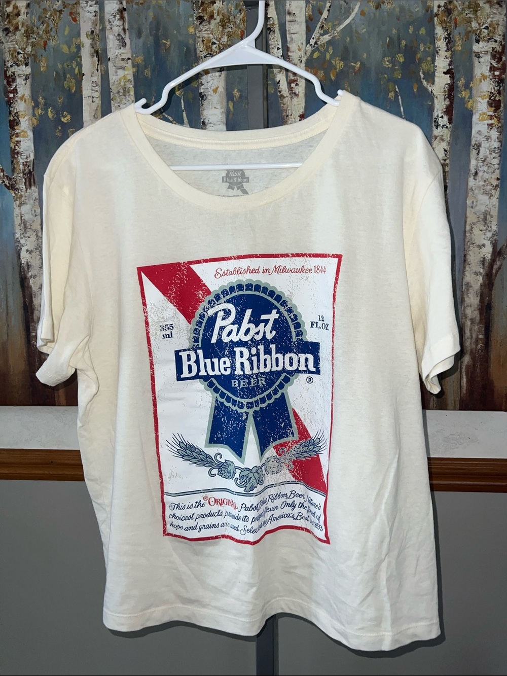 Pabst Blue Ribbon Cream Graphic Tee